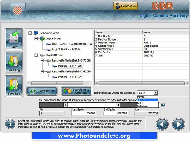 Digital Camera Picture Undelete software