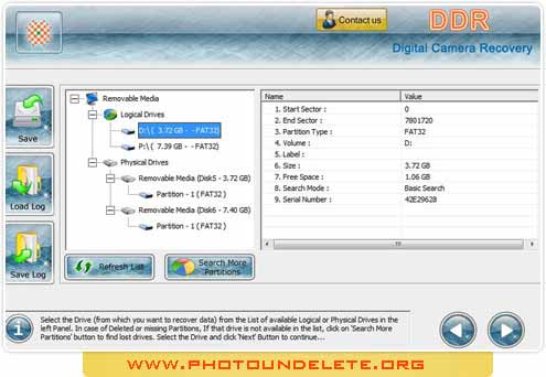 Digital Camera Undelete Software screenshot