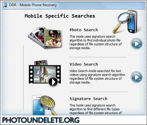 Mobile Phone Undelete Software screenshot
