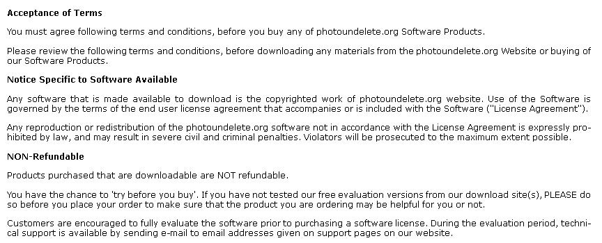 Terms and conditions