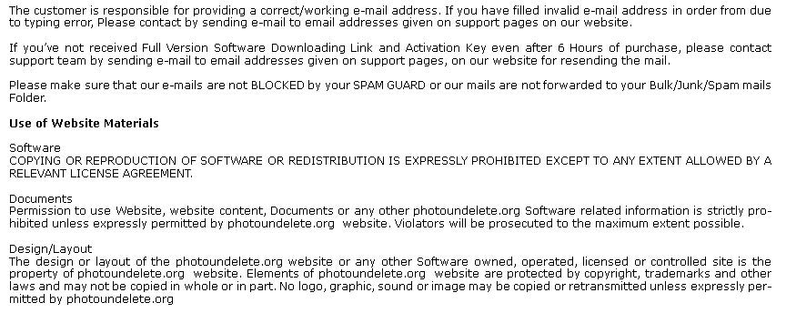 Terms and conditions