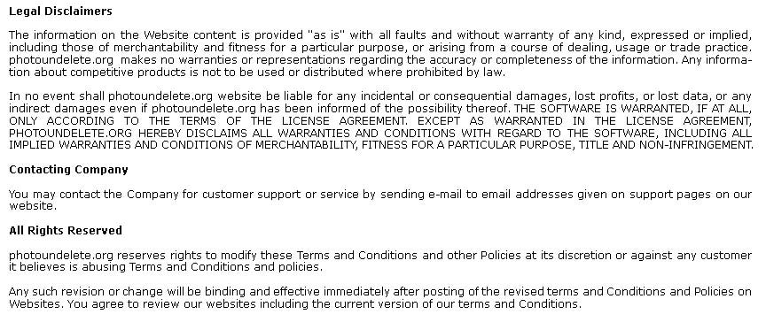 Terms and conditions