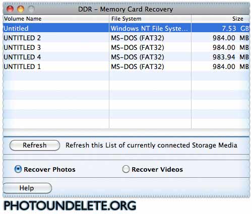 Screenshot of Restore Lost Files Mac