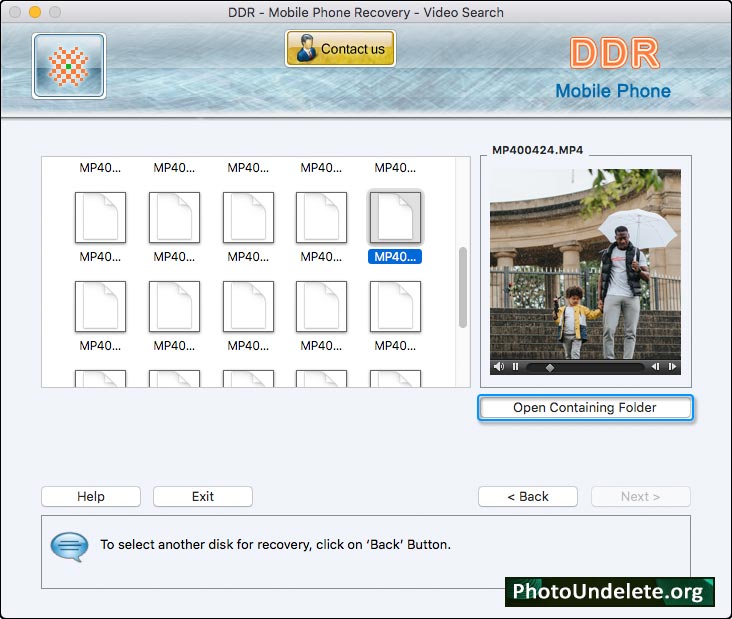 Open Contaning Folder