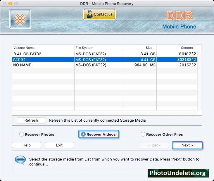 Select storage media
