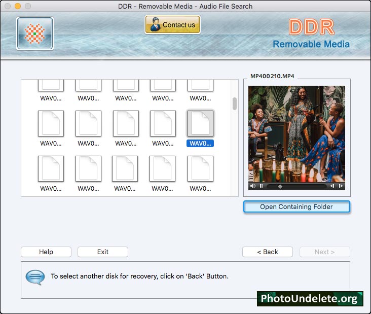 Open Contaning Folder