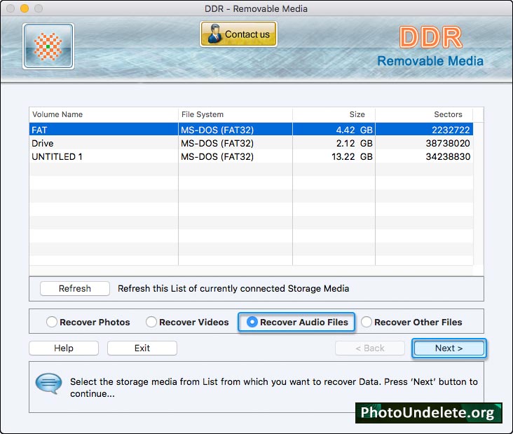 Select storage media